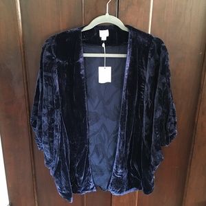 Burnout Velvet Cardigan Floral NWT